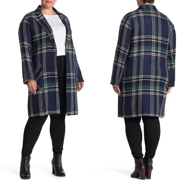 Susina Sweaters - SUSINA Plaid Coat